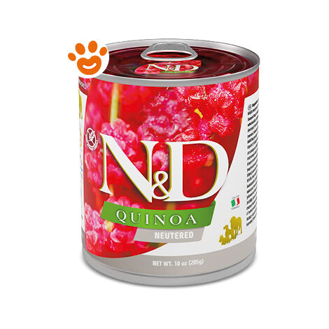 Farmina Dog N&D Quinoa Adult Neutered  - Farmina Dog N&D Quinoa Adult Neutered - Lattina Da 285 Gr