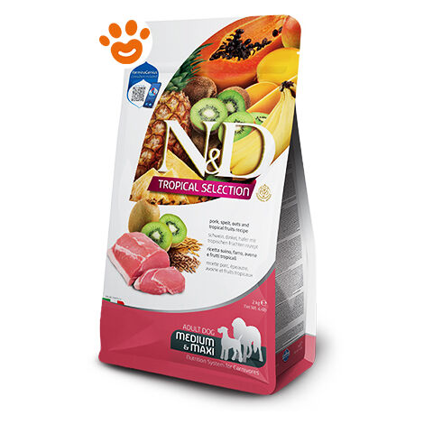 Farmina Dog N&D Tropical Adult Medium Maxi Maiale  - Farmina Dog N&D Tropical Adult Medium Maxi Maiale - Sacco Da 10 Kg