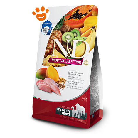 Farmina Dog N&D Tropical Adult Medium Maxi Pollo  - Farmina Dog N&D Tropical Adult Medium Maxi Pollo - Sacco Da 10 Kg