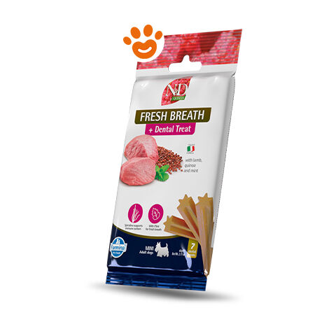 Farmina Dog Snack Dental Treat N&ampD Quinoa Fresh Breath Mini  - Farmina Dog Snack Dental Treat N&ampD Quinoa Fresh Breath Mini - Confezione Da 60 Gr