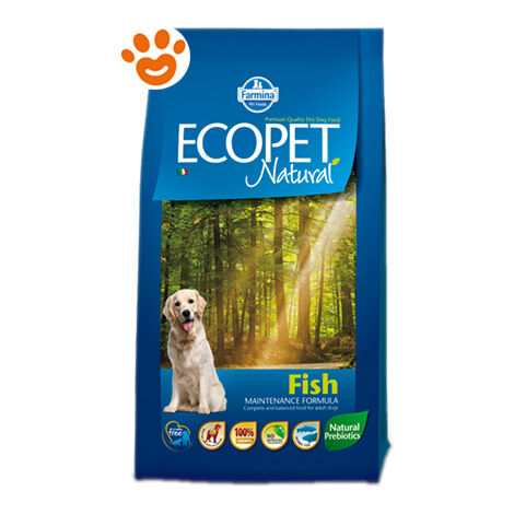 Farmina Ecopet Natural Dog Adult Medium Pesce  - Farmina Ecopet Natural Dog Adult Medium Pesce - Sacco Da 12 Kg