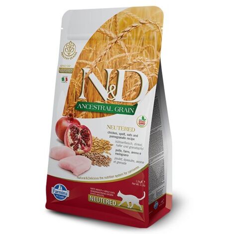 Farmina Gatto N&D Lowgrain Sterilizzato Pollo E Melograno 300gr