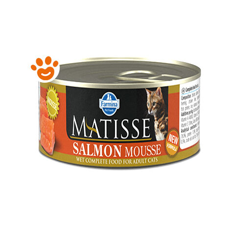 Farmina Matisse Cat Mousse Salmone  - Farmina Matisse Cat Mousse Salmone - Lattina Da 85 Gr
