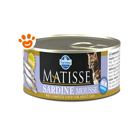Farmina Matisse Cat Mousse Sardine  - Farmina Matisse Cat Mousse Sardine - Lattina Da 85 Gr