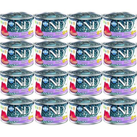 FARMINA N&D Cat Natural Tonno e Gamberetti - cibo umido per gatti - 12x140g