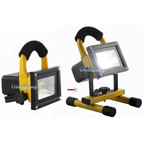 TORCIA FARO DA LAVORO PORTATILE 10W A LED CON BATTERIA RICARICABILE (27886)