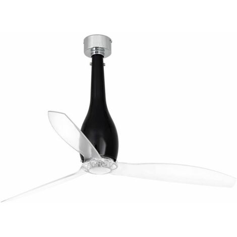 Faro 32002 Ventilatore Da Soffitto Senza Luce Motore Dc Diametro 128 Cm e Telecomando Nero