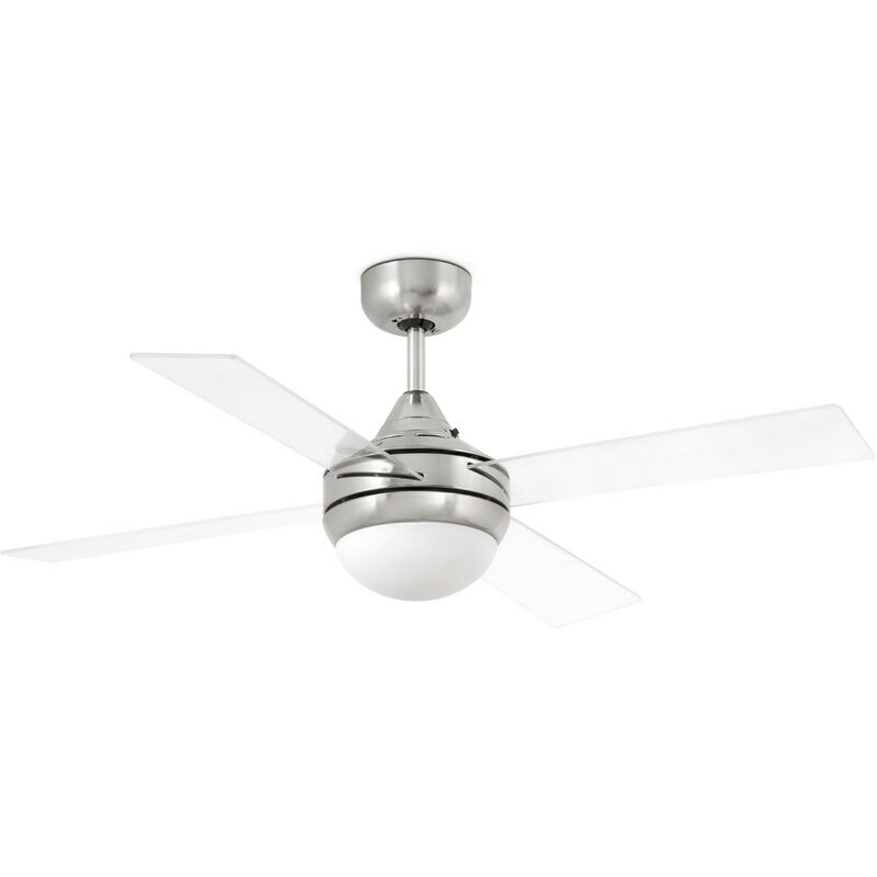 

Faro Barcelona - Ventilador de techo con luz Mini Icaria 33696 - NIQUEL MATE