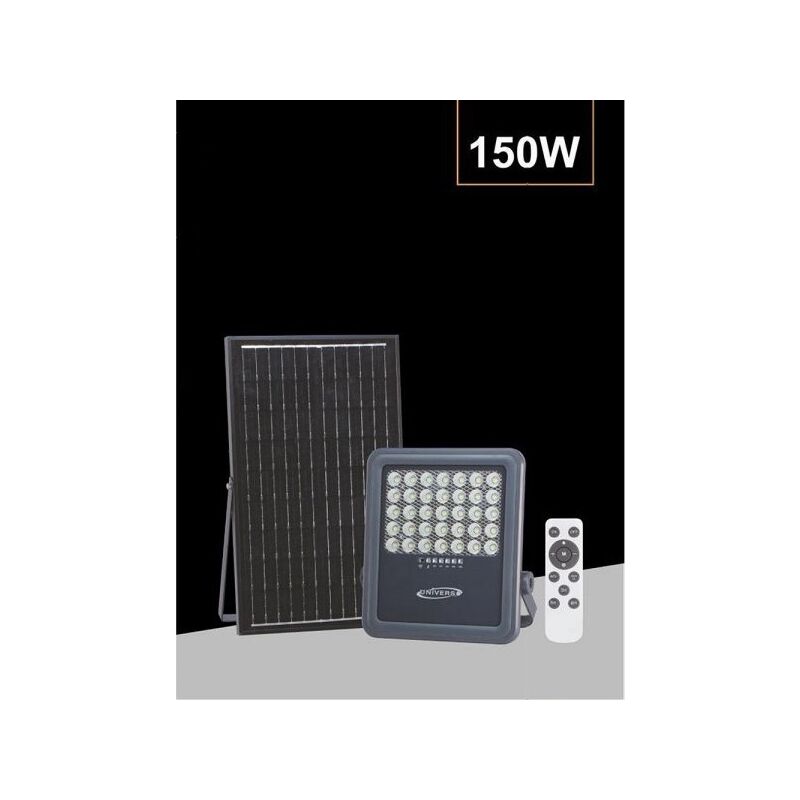 Image of Trade Shop - Faro a Led 150watt Con Pannello Solare Luce Naturale 4000k Telecomando Tk09-150w