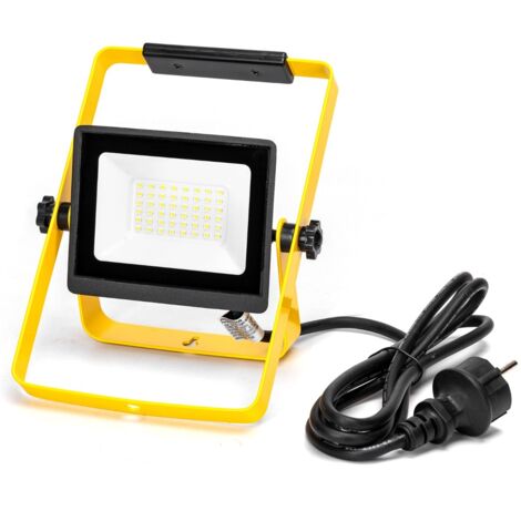 FARO A LED LUCE PER CANTIERE FARETTO LAMPADA LUCE DA LAVORO 30W