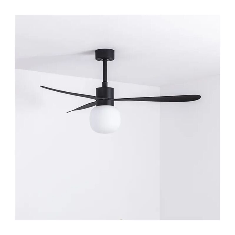 Image of Faro Barcelona - Ventilador de techo con luz negro ø 132 cm amelia ball led 33761-26