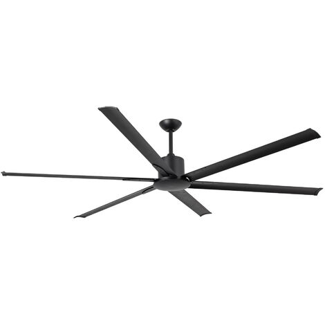 Faro Andros Extra großer schwarzer Deckenventilator mit Gleichstrommotor, 6 Geschwindigkeiten