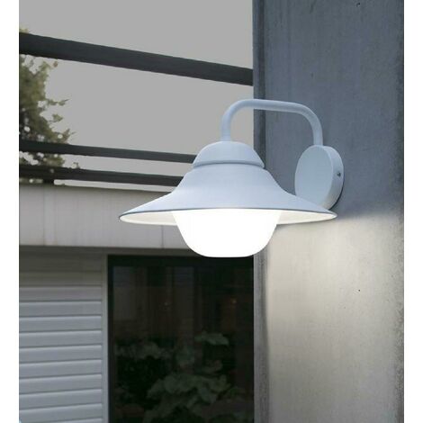 Faro applique sail-1 lampada da parete bianca 1 x e27 60w 4000k 71356