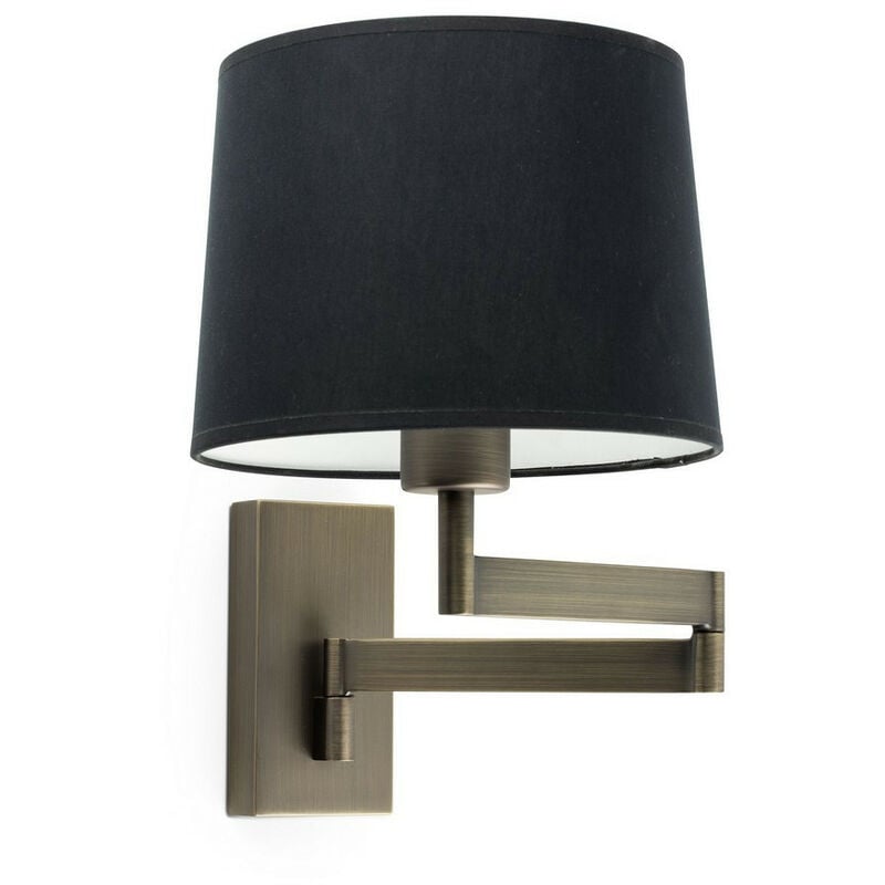 Faro Barcelona - Faro artis - Wall Light with Shade Black, E27