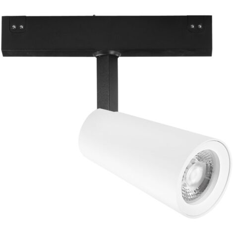 Faro binario DAVINCI 48V in alluminio bianco 10W luce calda 3000K