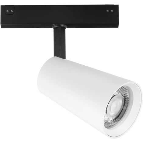 Faro binario DAVINCI 48V in alluminio bianco 20W luce calda 3000K