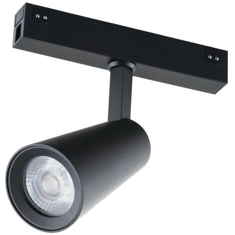 Faro binario DAVINCI 48V nero 10W 3000K (luce calda)