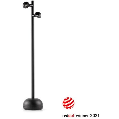 Faro BROT - Lampada da terra a LED integrata multibraccio nero, 2700K