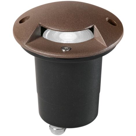 Faro carrabile HUMMER rotondo in acciaio inox bronzo 10.5 cm.
