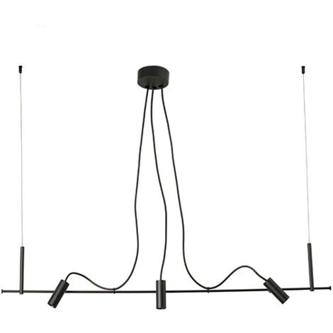 Faro Clap Linear 3x6W Plafonnier d'extérieur suspendu noir IP65 3000K
