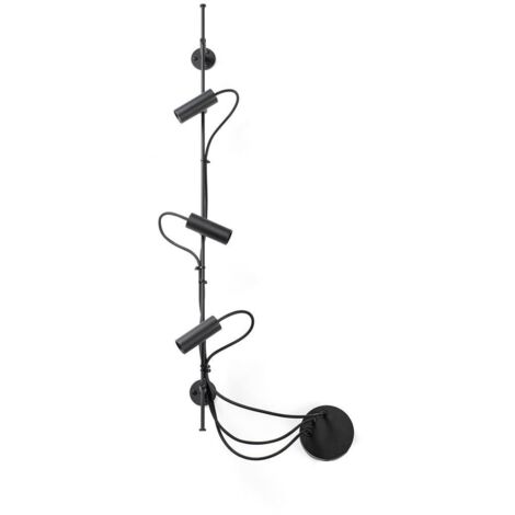 Faro Clap Linear Wall 3x6W Faretto da esterno nero IP65 3000K