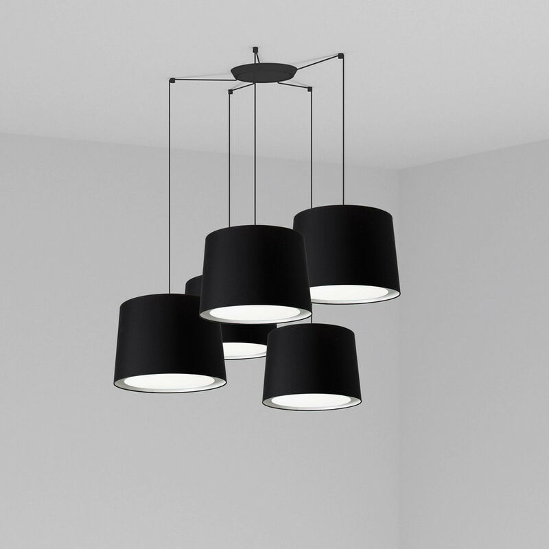 Faro Lighting - Faro CONGA - Cluster Pendant Ceiling Light Black, E27