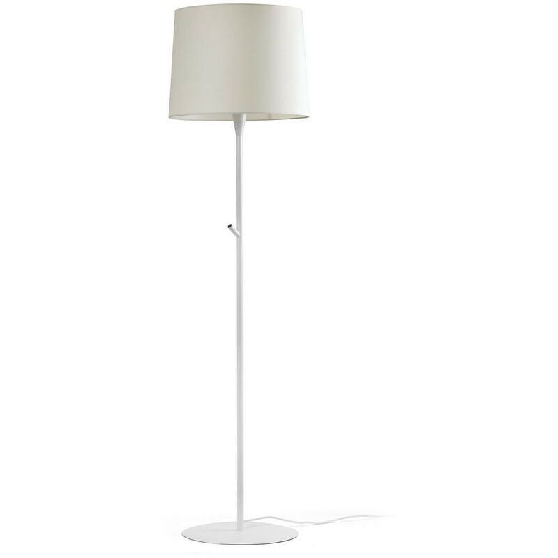 Faro conga - Floor Lamp Round Tappered Shade White, E27