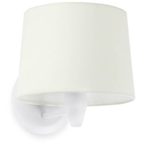 Faro CONGA - Lampada da parete con paralume bianco, attacco E27