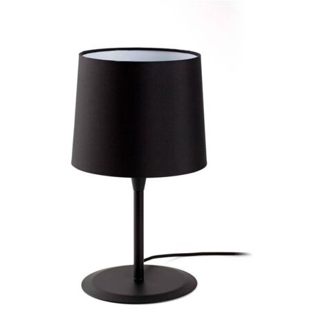 Faro CONGA - Lampada da Tavolo Rotonda Tapered Nera, E27