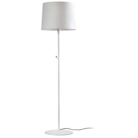 Faro CONGA - Lampadaire Abat-jour Tappered Rond Blanc, E27
