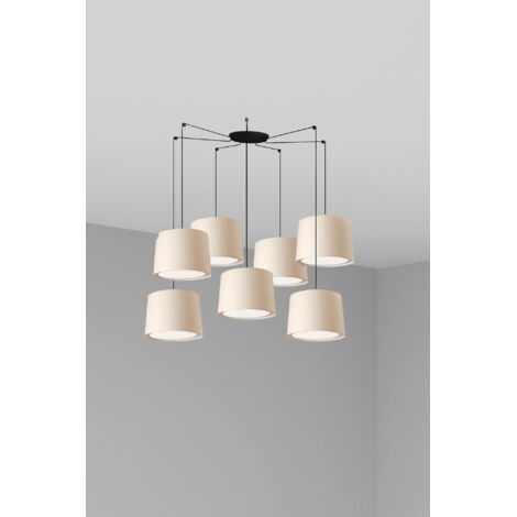Faro CONGA - Luz colgante de racimo cilíndrico triple blanco, E27