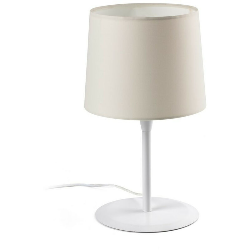 Faro conga - Table Lamp Round Tapered White, E27