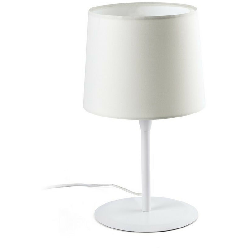 Faro Barcelona - Faro conga - Table Lamp Round Tapered White, E27