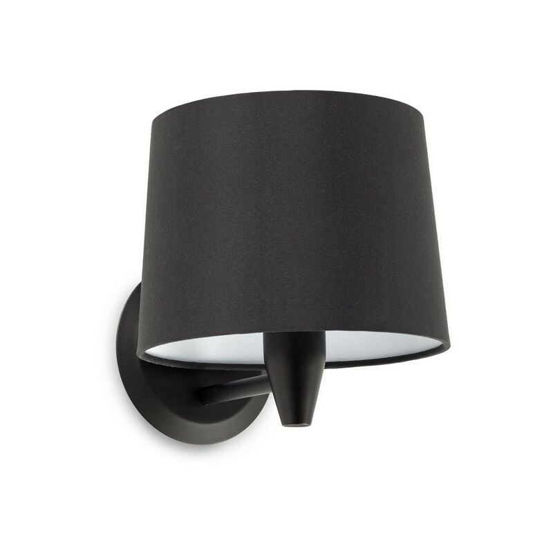 Faro Barcelona - Faro conga - Wall Light with Shade Black, E27