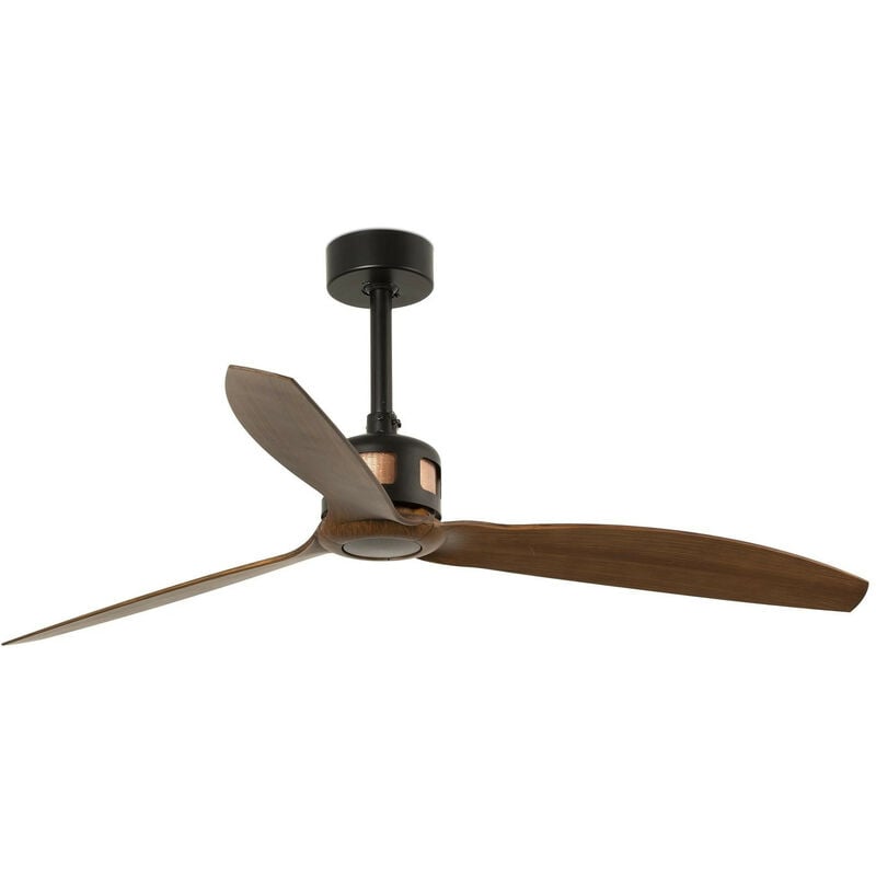 Faro copper - Copper Fan Black, Wood Ceiling Fan Smart - Remote Included