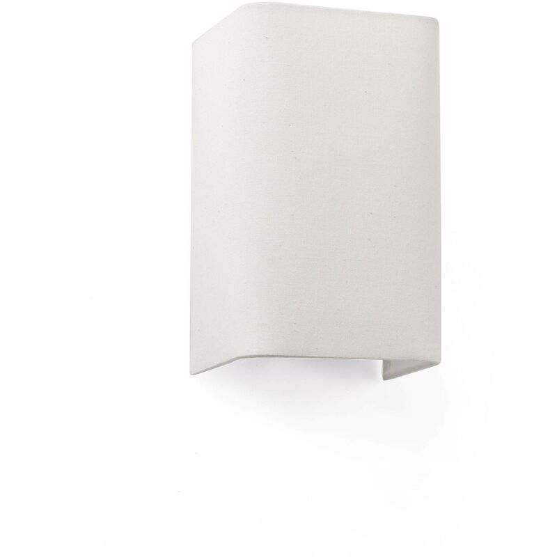 Faro Barcelona - Faro - Cotton Beige Square Wall Light 200x 125x 105 1x E27