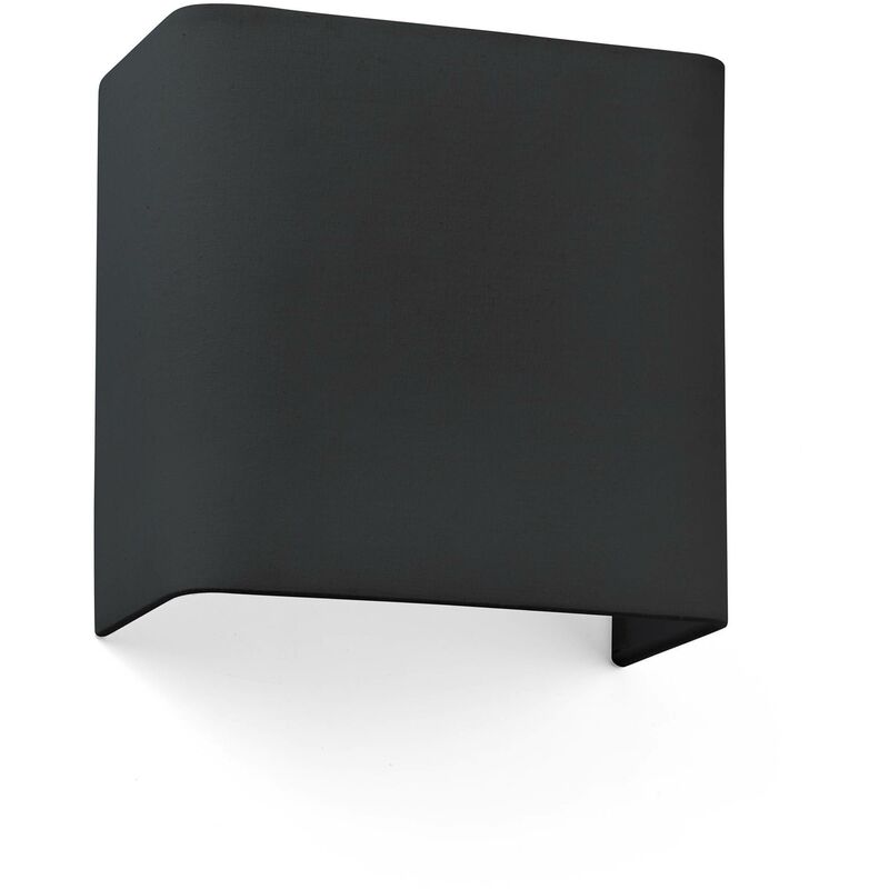 Faro - Cotton Black Square Wall Light 200x 205x 108, E27