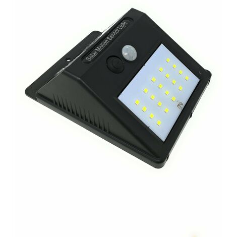 Faro Da 20 Led Con Pannello Solare E Sensore Di Movimento Faretto Crepuscolare