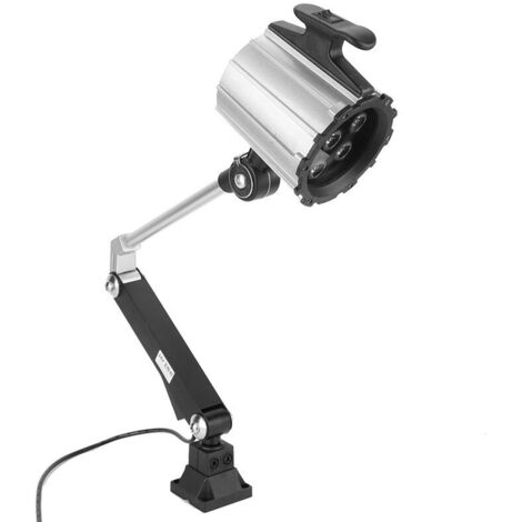 Faro da lavoro a LED regolabile e multifunzione con braccio lungo e attacco a vite per tornio e fresatrice CNC, 7W, 24V