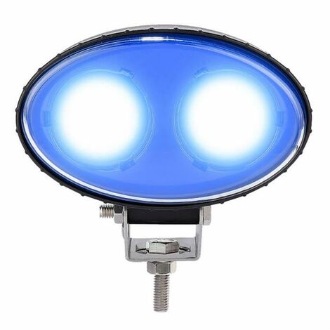Faro da lavoro ovale 2 LED CREE a lungo raggio blu 10W IP67