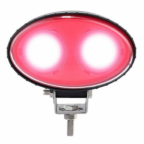 Faro da lavoro ovale 2 LED CREE a lungo raggio rosso 10W IP67