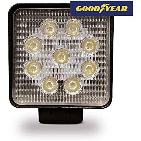 Faro da lavoro quadrato 9 LED 27w 10-80v 2150lm 60º GOODYEAR