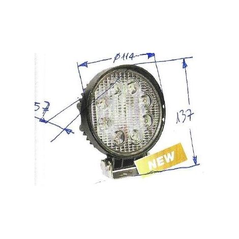Faro de trabajo 8 LED 12-24V NEWGARDENSTORE 1850 lúmenes para tractor agrícola A28404