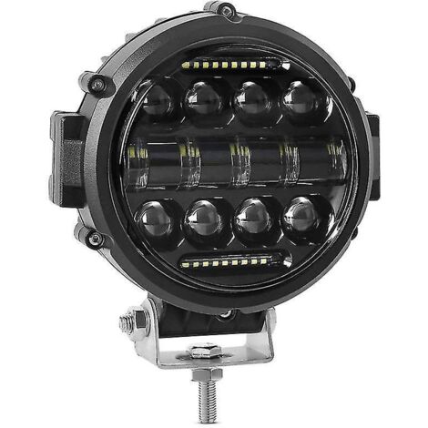 Faro de trabajo LED redondo, con haz combinado amplio/concentrado de 60 W para camiones y SUV.