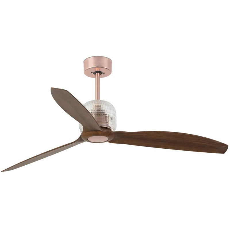 Faro deco - Kupfer, Holz Deckenventilator led mit Gleichstrommotor