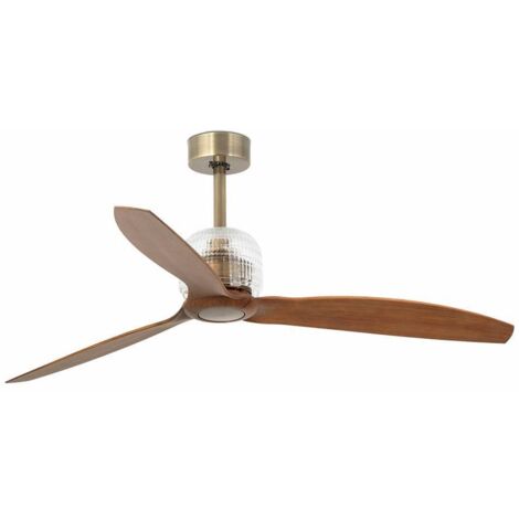 Faro DECO - Gold, Holz Deckenventilator mit Gleichstrommotor