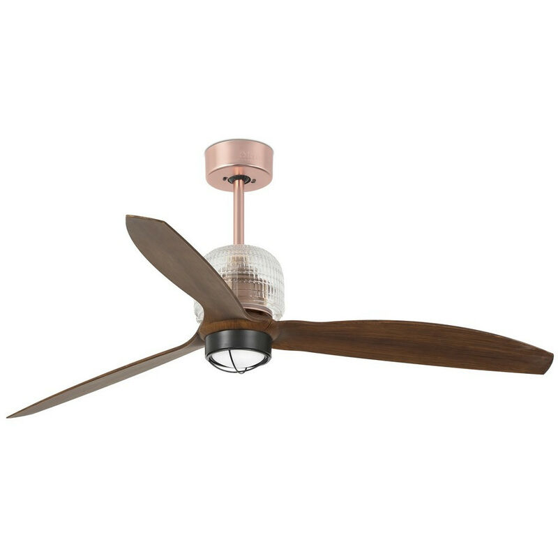 Faro DECO - Ventilatore da soffitto a LED in rame