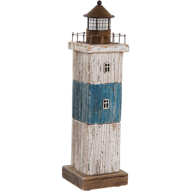 

Faro DKD Home Decor Decorativo Marinero Metal Madera de Paulonia (10 x 10 x 36 cm)
