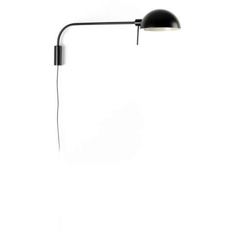 Faro DOMINICA Lámpara de pared tipo cúpula extragrande negro mate
