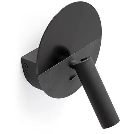 Faro Duas USB C Lampada da lettura da parete nera opaca 2700K